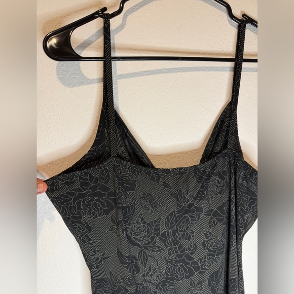 KNIT MIDI DRESS with white Rose pattern size Large y2k - Picture 5 of 8